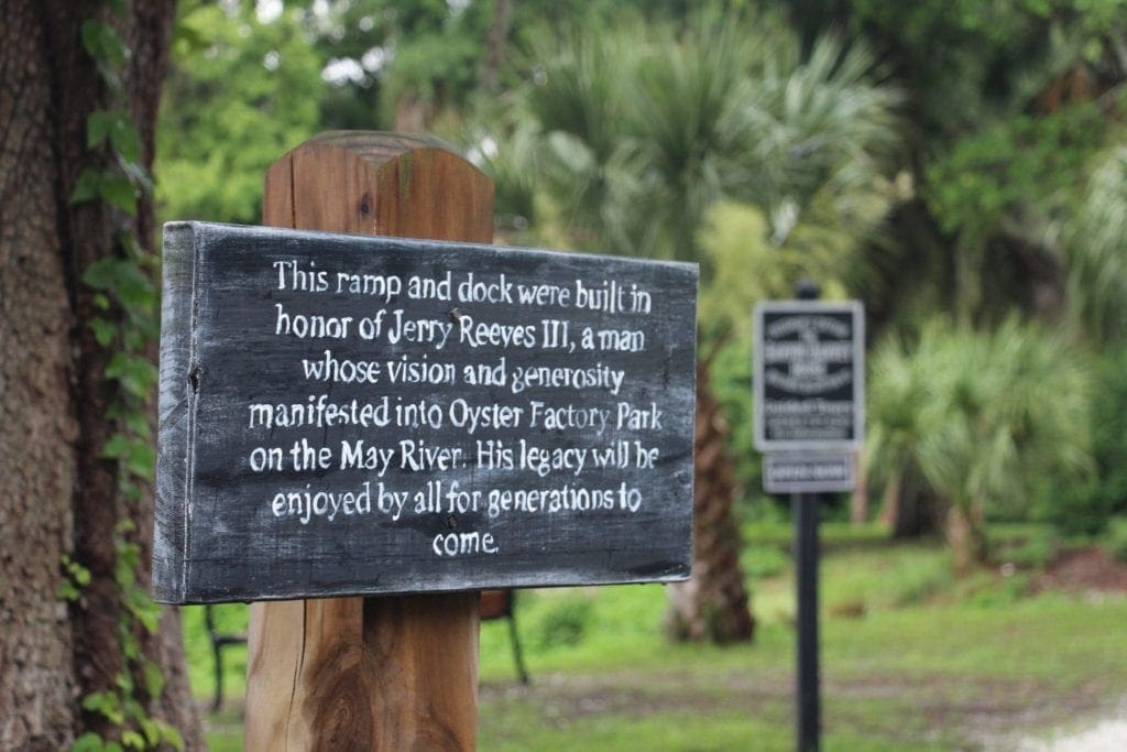 Sign for Ramp and Dock at Oyster Park