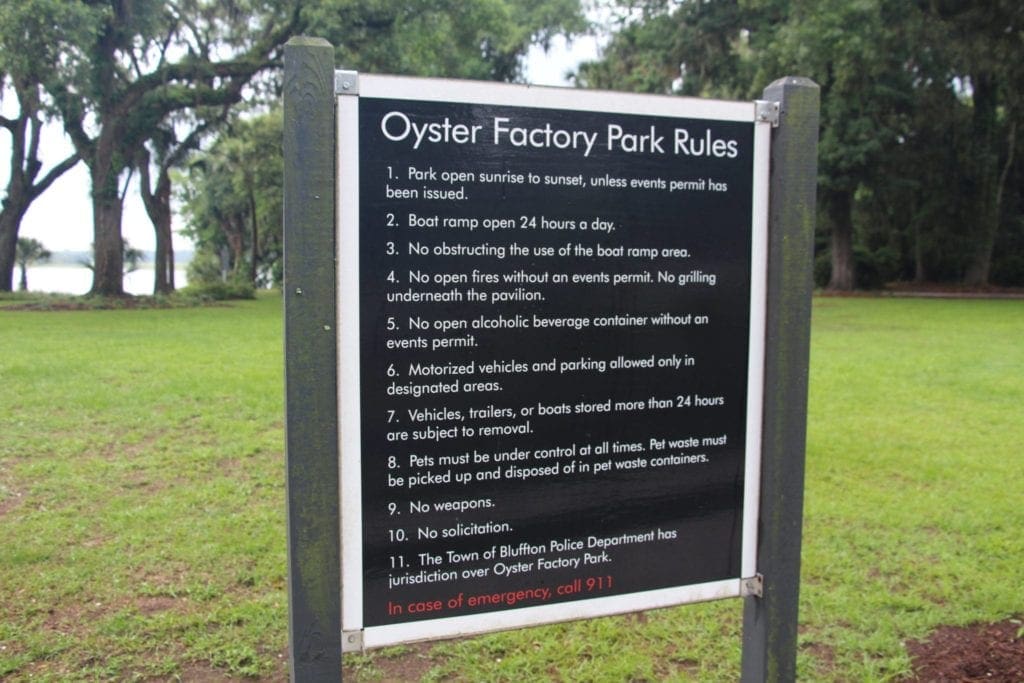 Oyster Factory Park Rules